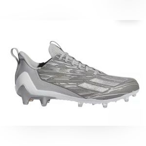 Euc adidas Adizero "Grey/Silver Metallic/Ftwr White" Men's Cleats